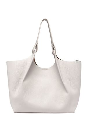 Borsa Dua in pelle double grana maxi bianca GIANNI CHIARINI | BS9720RNGDBL13347